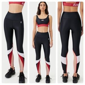 PE Nation Courtside‎ High-Waisted Color-Block Leggings Size Small
